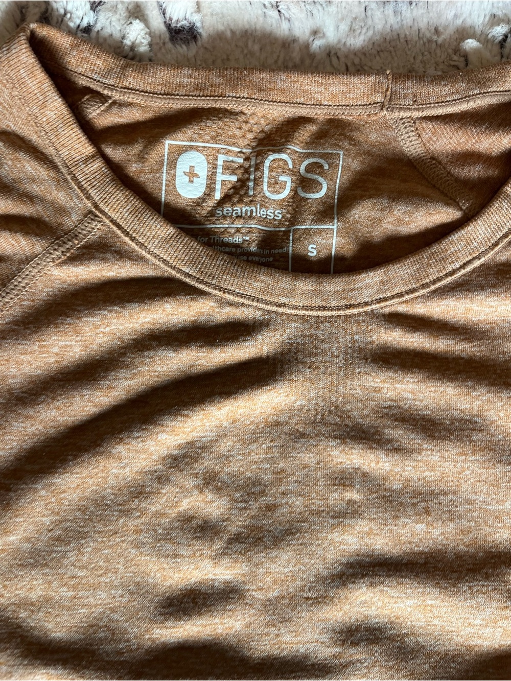 FIGS Seamless Women's Top - Tan underscrub